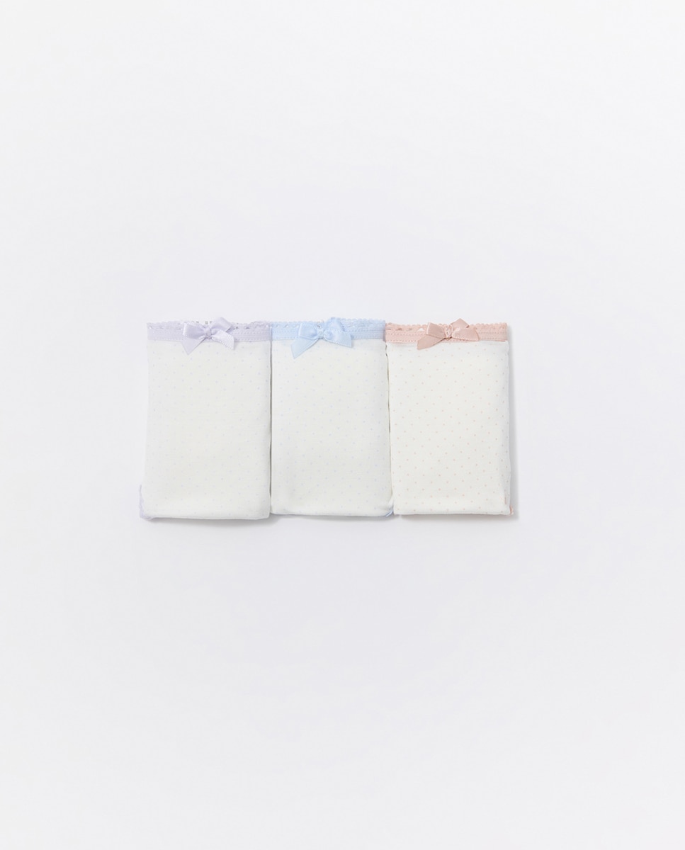 Pack de Cueca-Biquíni com Renda Multicolor-1