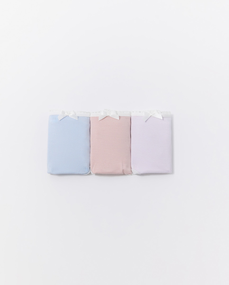 Pack de Cueca-Biquíni com Renda Multicolor-1