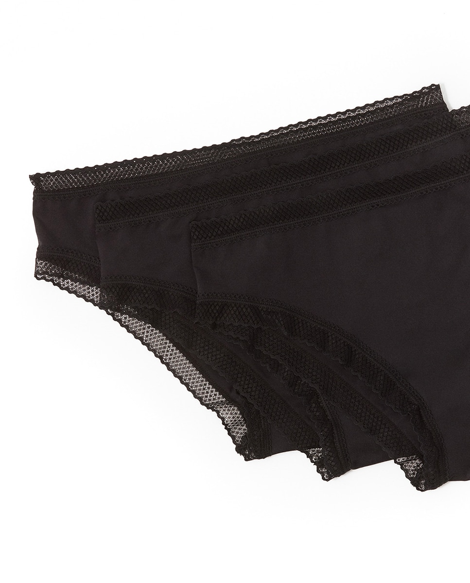 Pack de cuecas de microfibra Preto-2