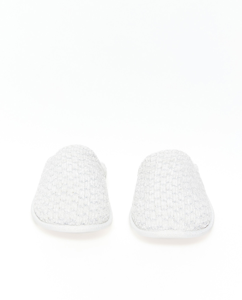 Sapatilhas de Chenille Cinzento-claro-2