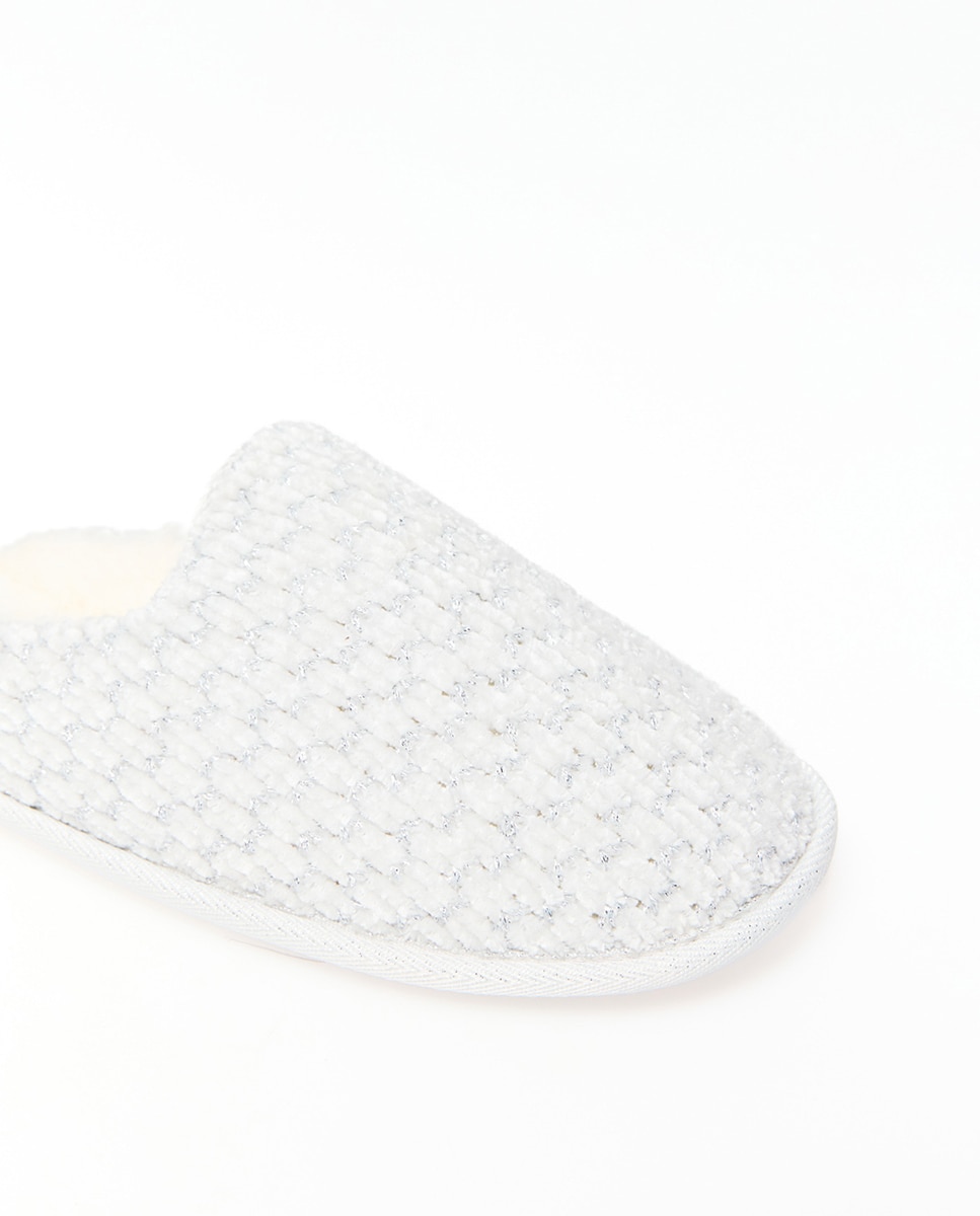 Sapatilhas de Chenille Cinzento-claro-3