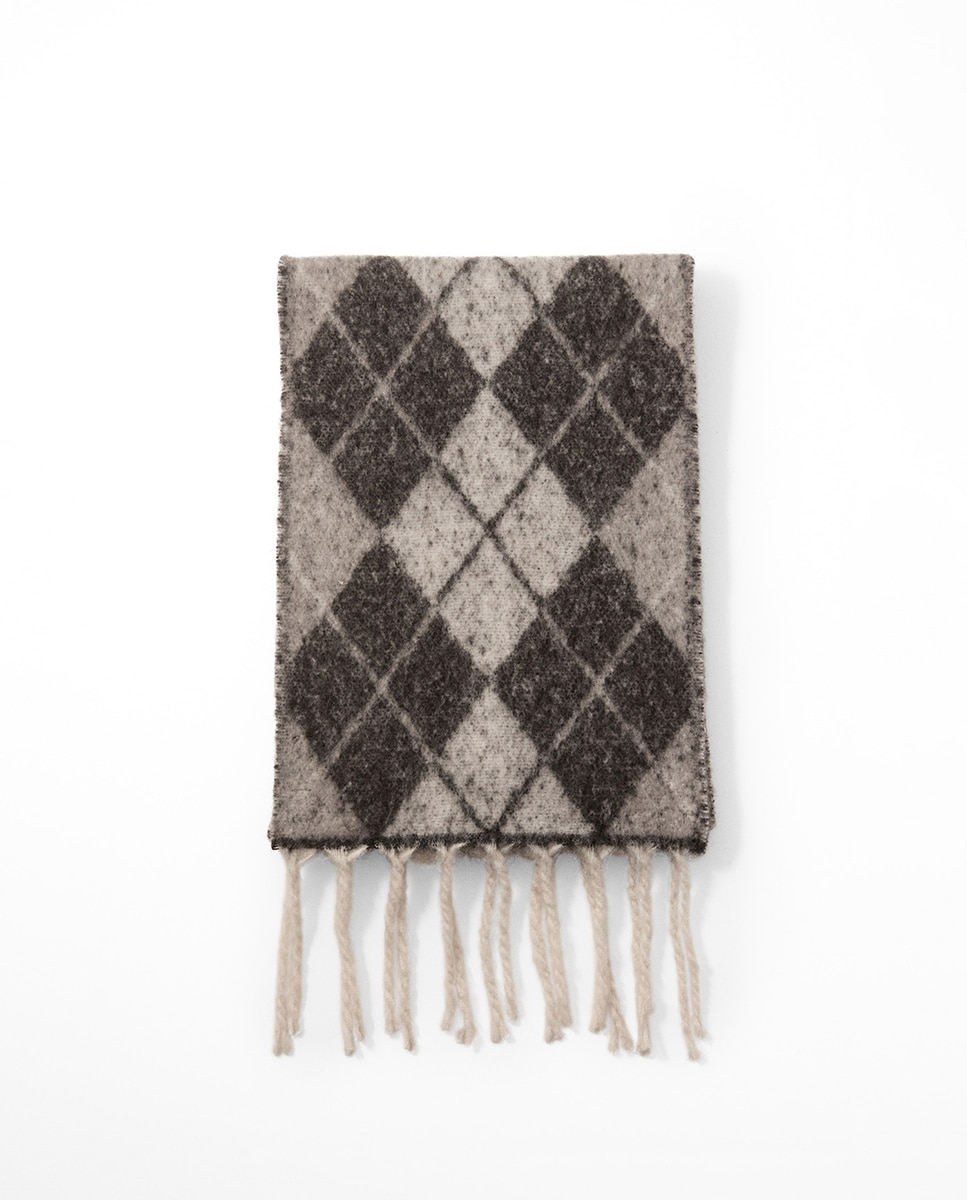Écharpe com Losangos - Cinzento Cinzento médio-2