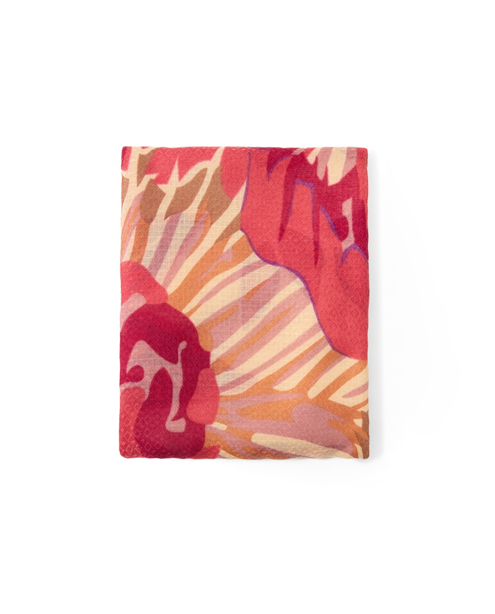 Écharpe Grande com Estampado Floral Multicolor-2