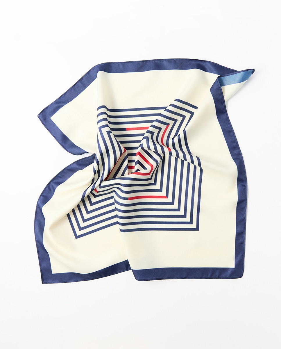 Conjunto de Bandanas com Estampado Abstrato Marinho-3