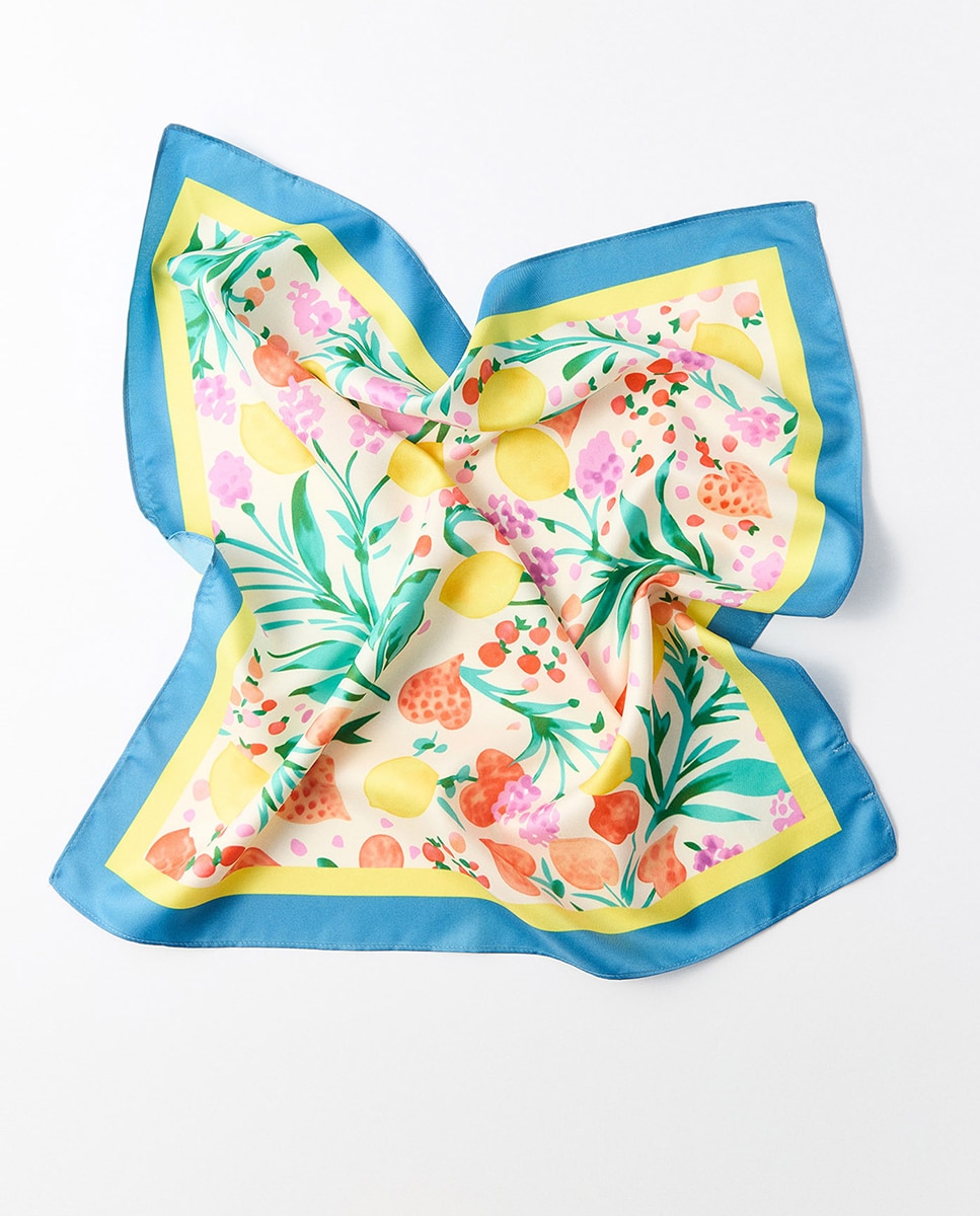 Conjunto de Bandana com Estampado Floral Multicolor-2