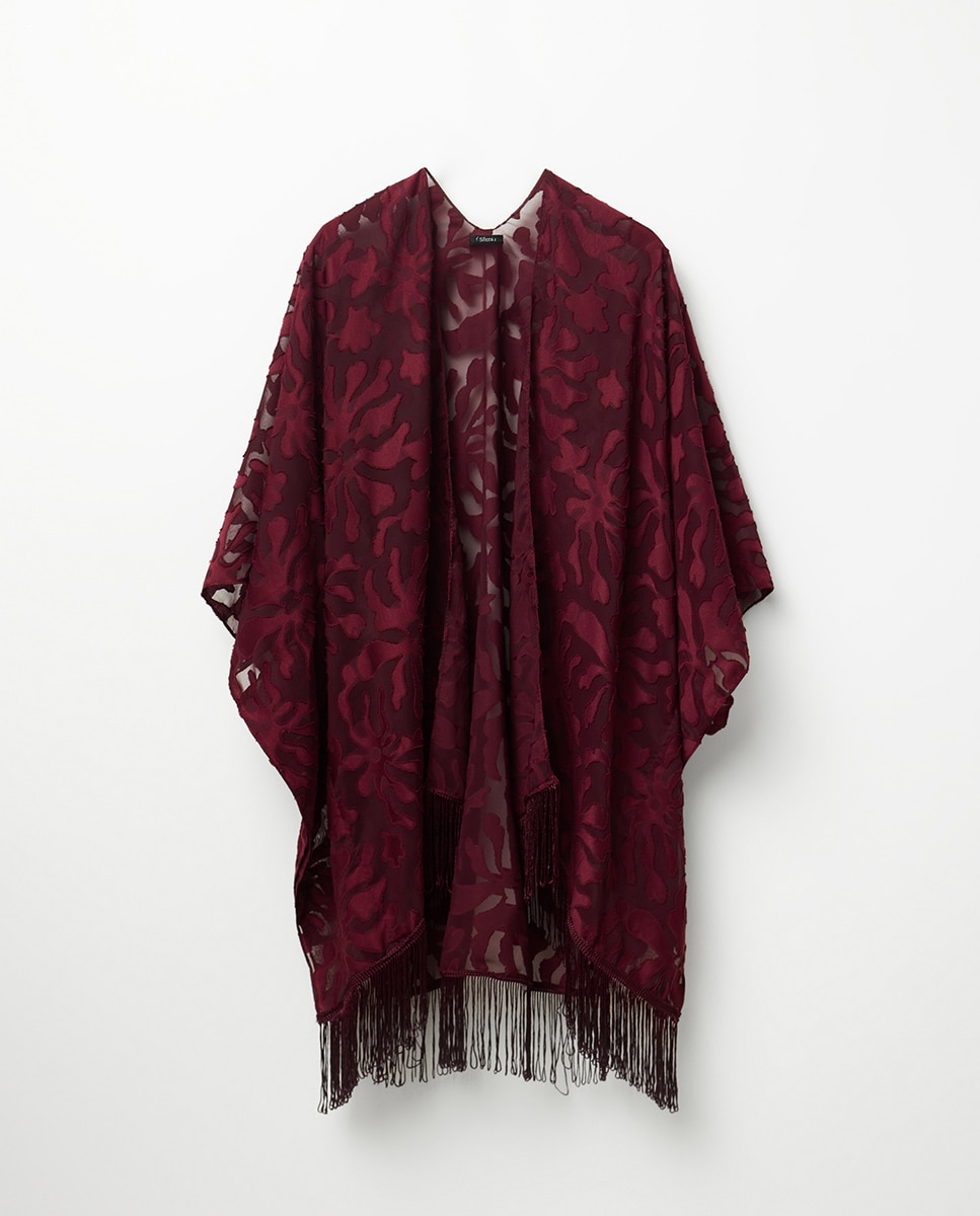Imagem 0 de Kimono em Devoré com Franjas