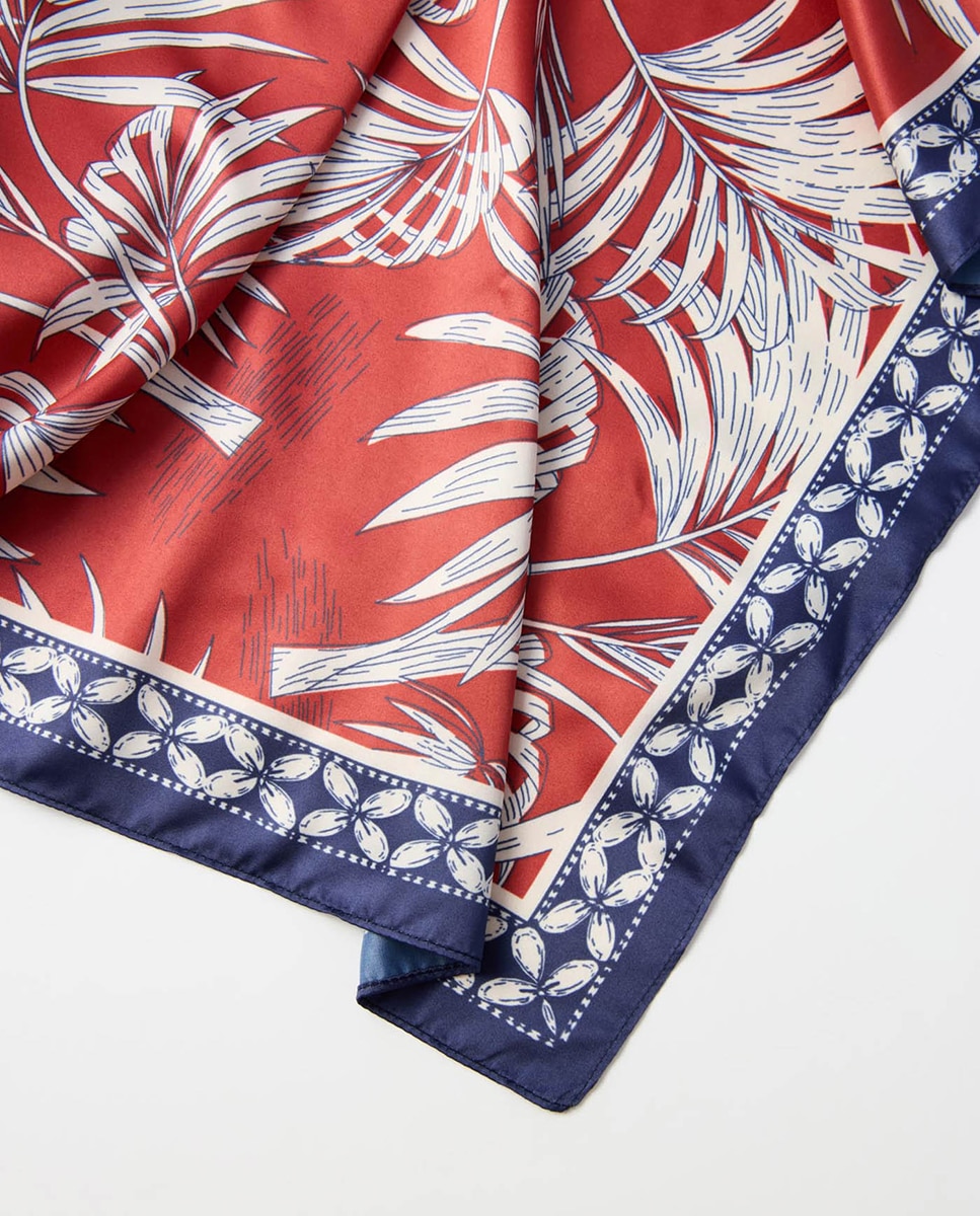 Bandana com Color Block Oriental Azul-marinho-2