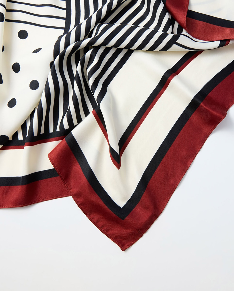 Bandana Geométrica com Color Block 600 Vermelho-2
