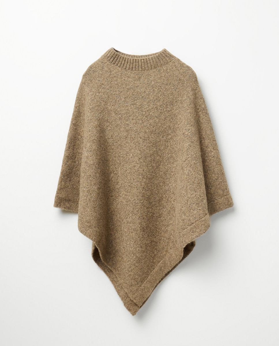 Poncho punto básico - Sfera - Visón claro Visón claro-1