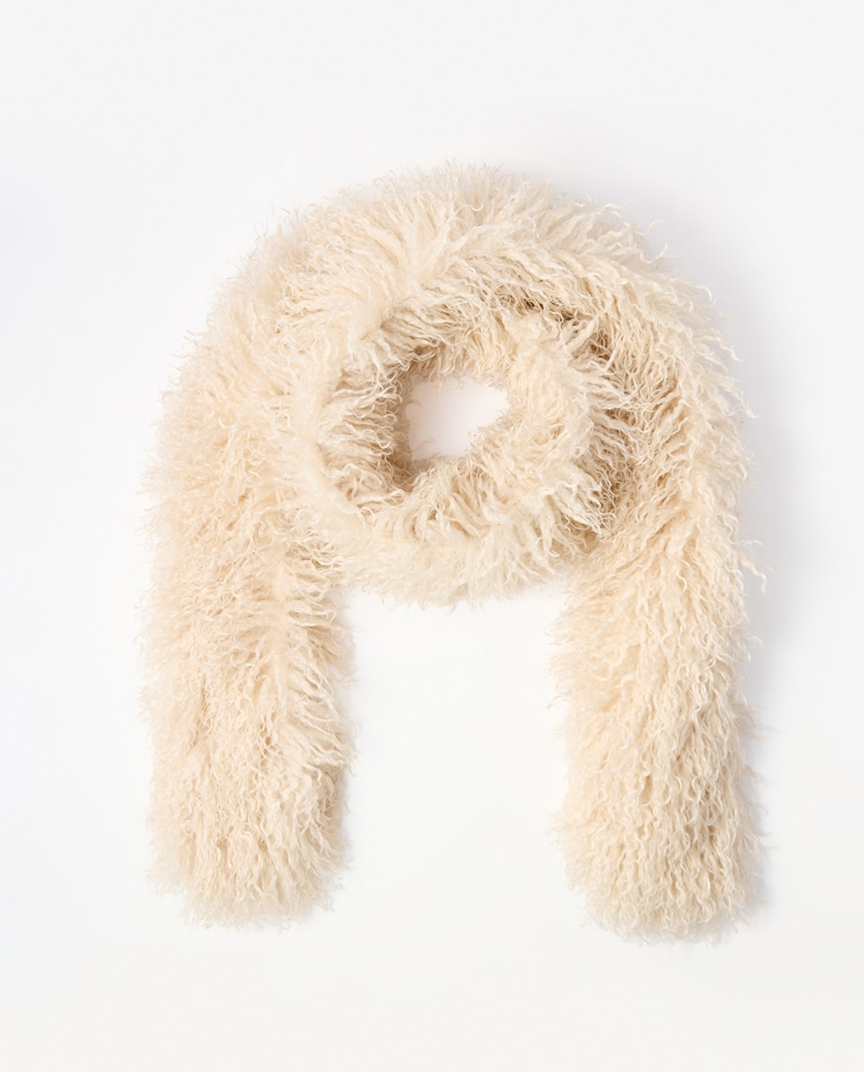 Estola pelo rizado - Sfera - Beige Beige-2