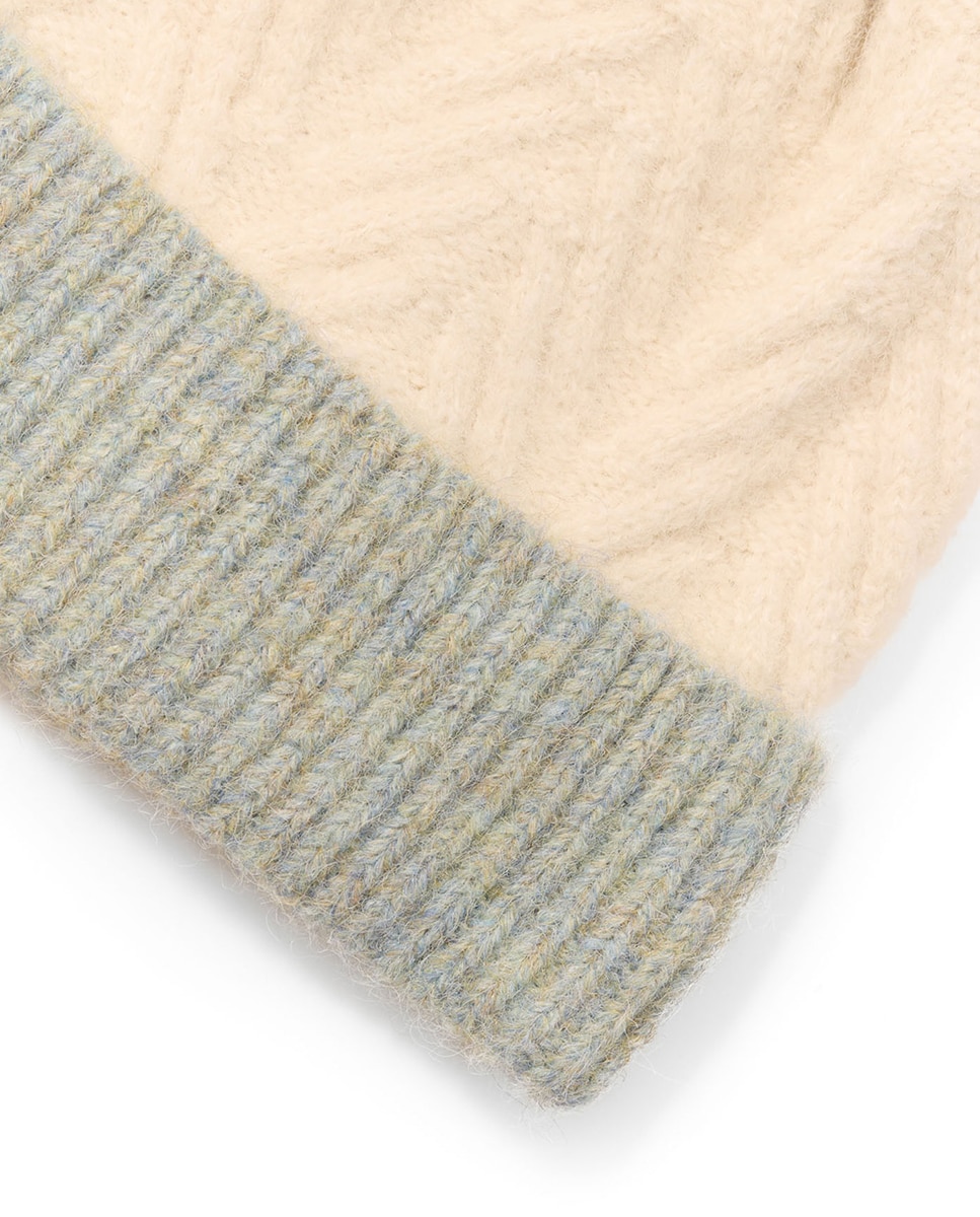 Gorro Bicolor de Lã Rosa-pálido-2