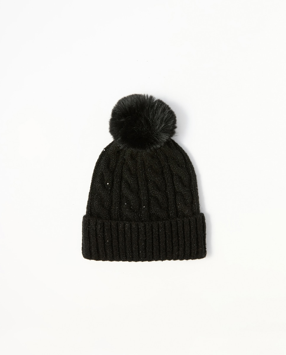 Imagem 0 de Gorro de Malha do Cabo com Lantejoulas