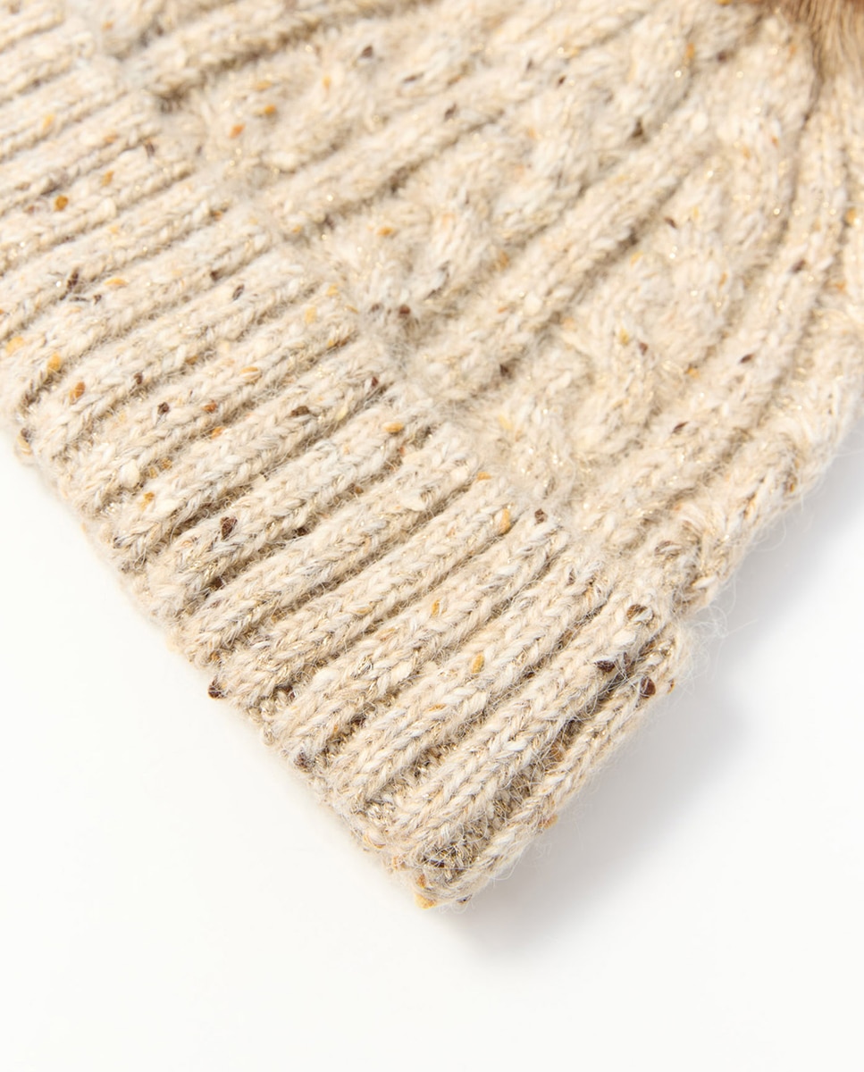Gorro rústico lurex - Sfera - Beige Beige-2
