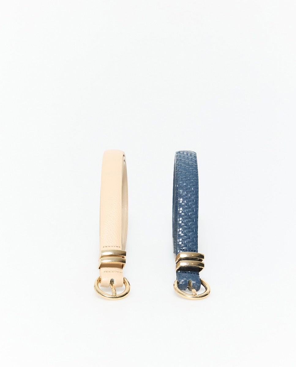 Conjunto de Cintos com Presilhas Marinho-3