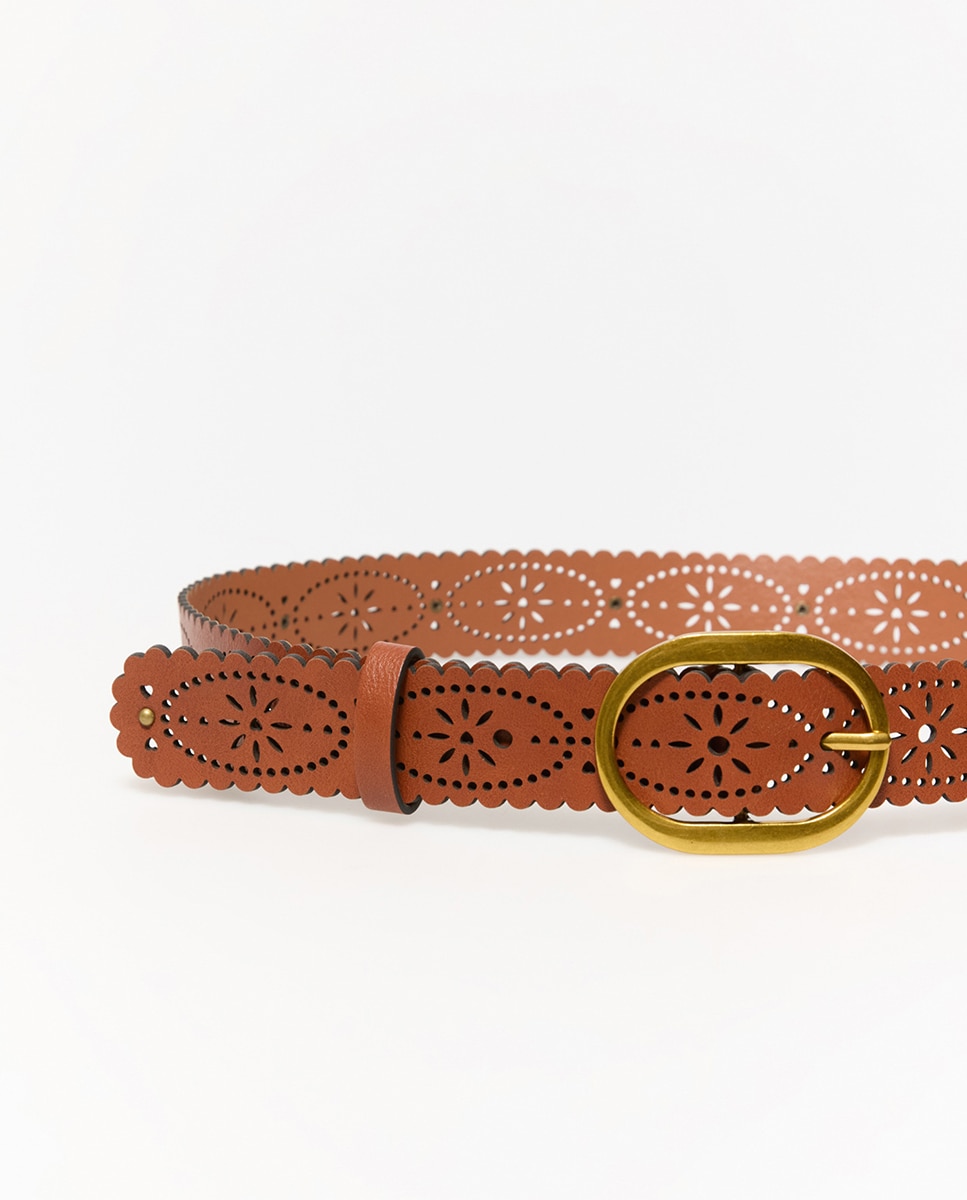 Imagem 0 de Cinto perfurado com renda