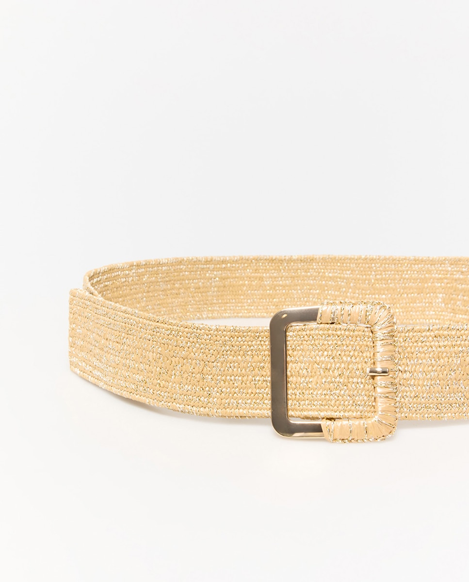 Imagem 0 de Cinto de Ráfia e Fio Metalizado