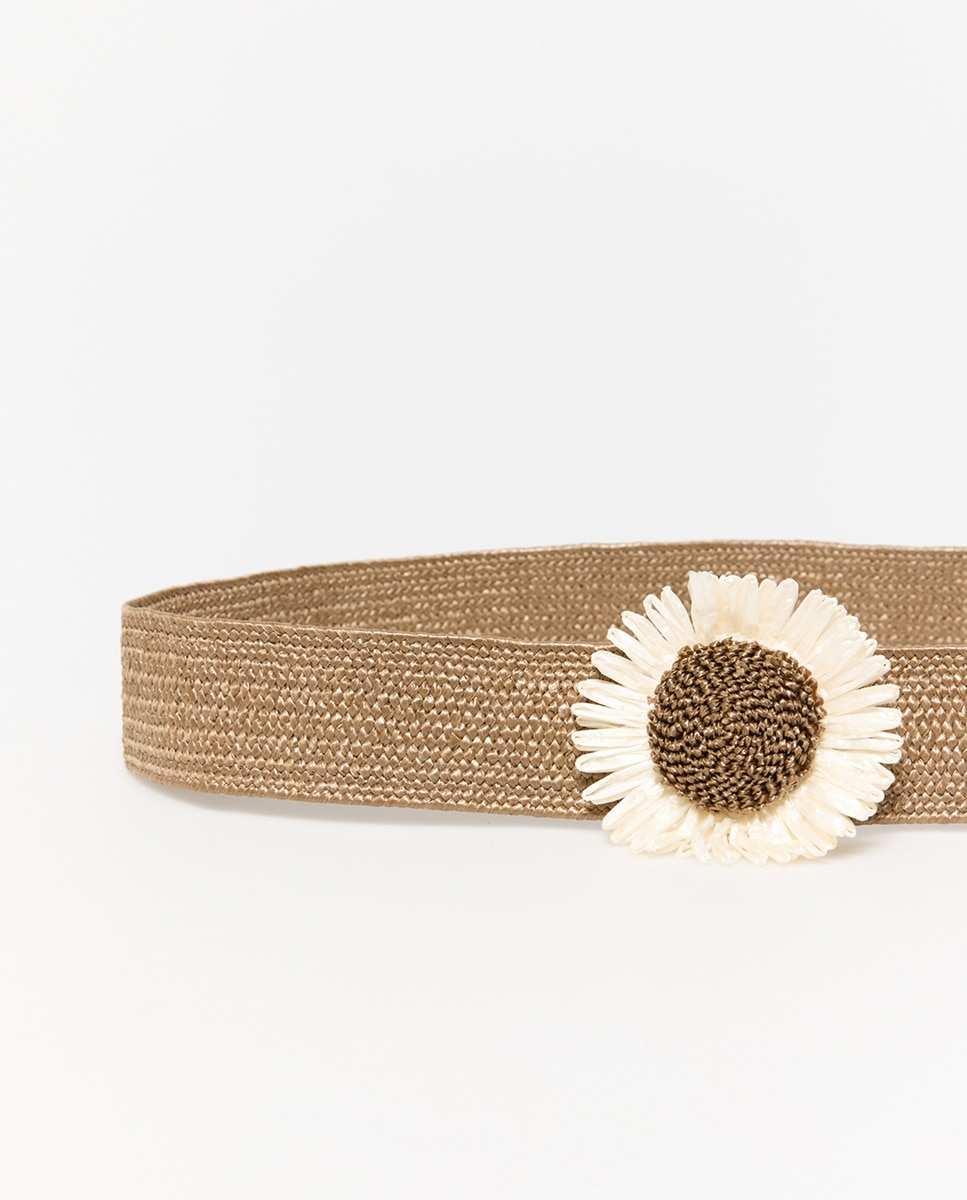 Imagem 0 de Cinto de Ráfia com Flor
