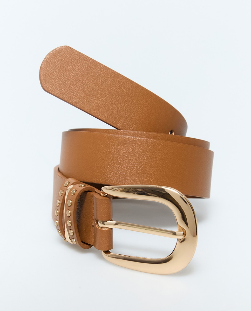 Cinto com presilha de tachas Camel-3