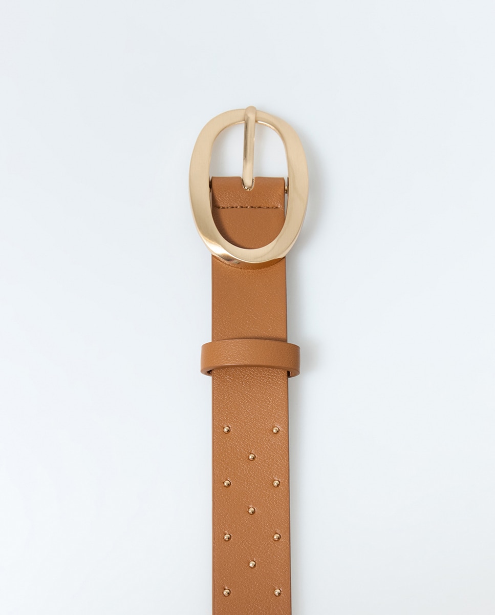 Cinto Básico com Tachas Camel-2