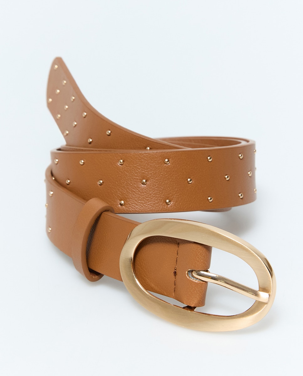 Cinto Básico com Tachas Camel-3