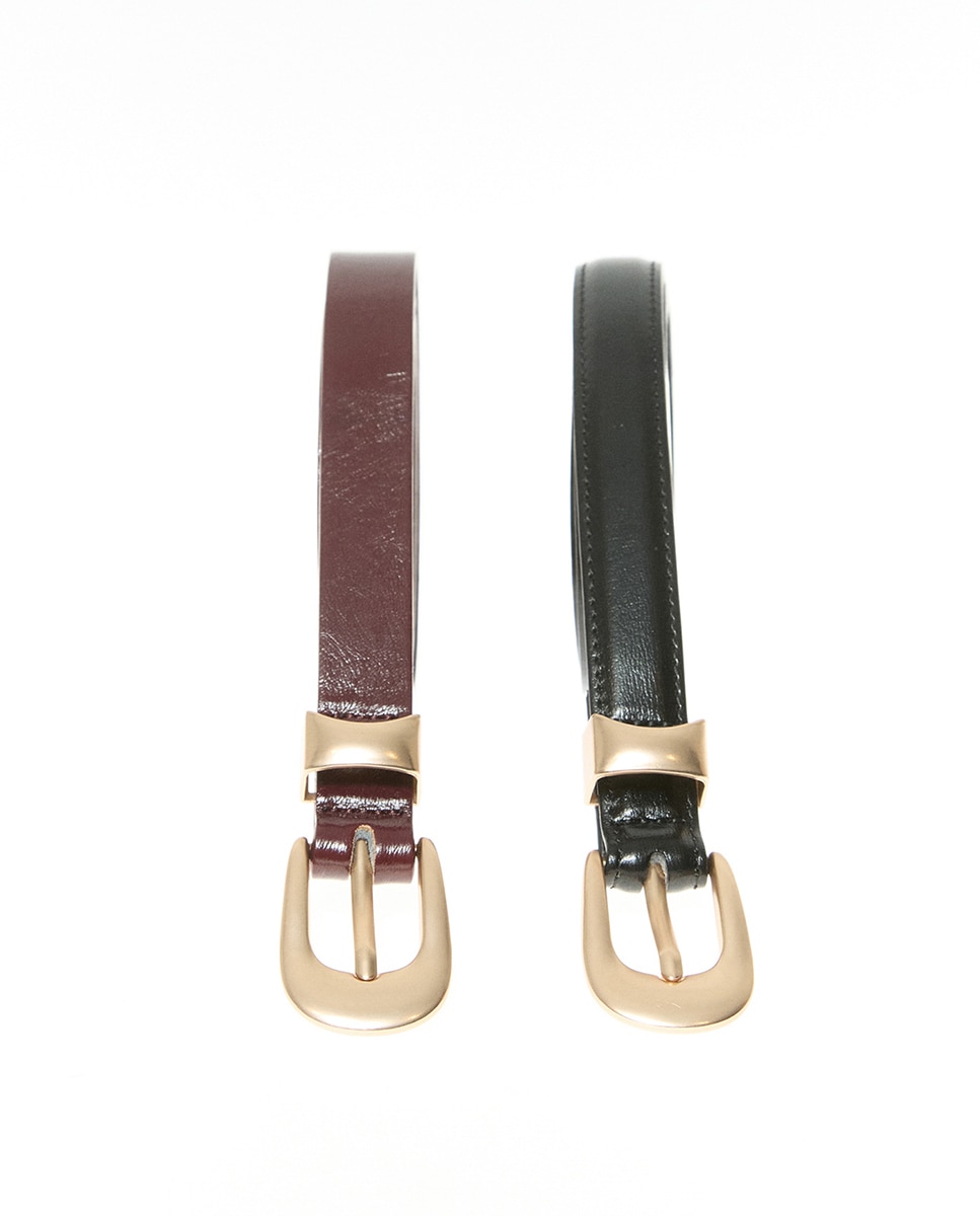 Conjunto de Cintos Mate Bordeaux-3