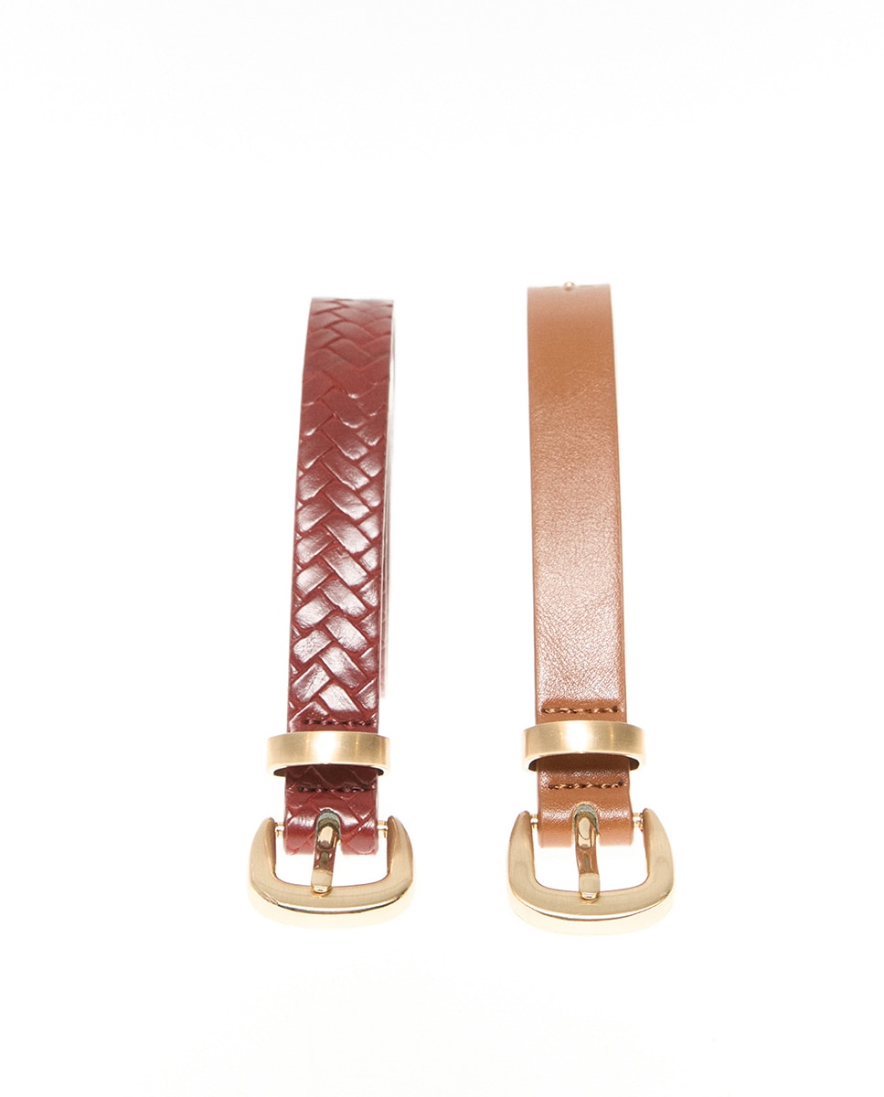 Conjunto de cintos perfurados 600 Vermelho-3