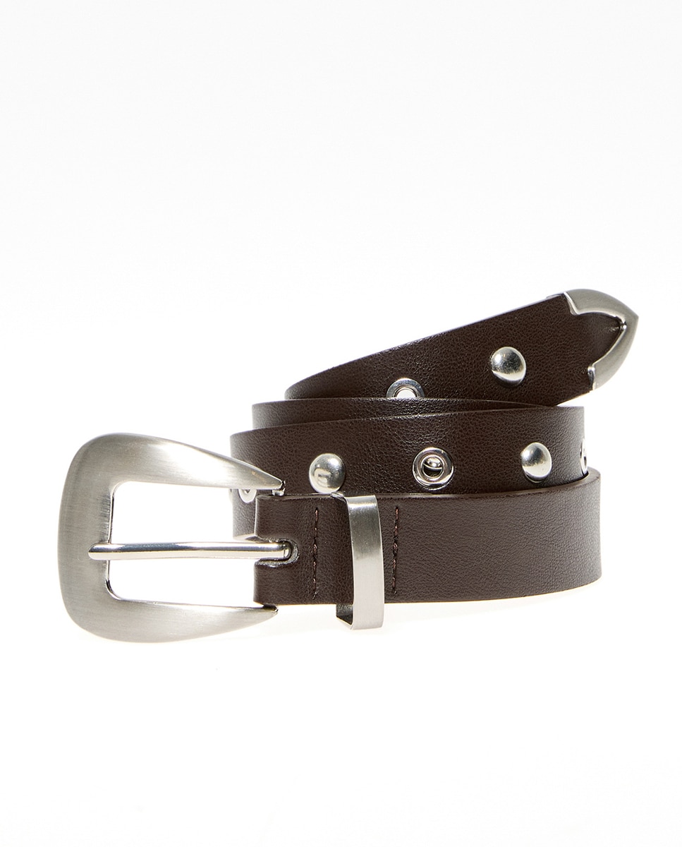 Cinto Cowboy com Furos Castanho-3