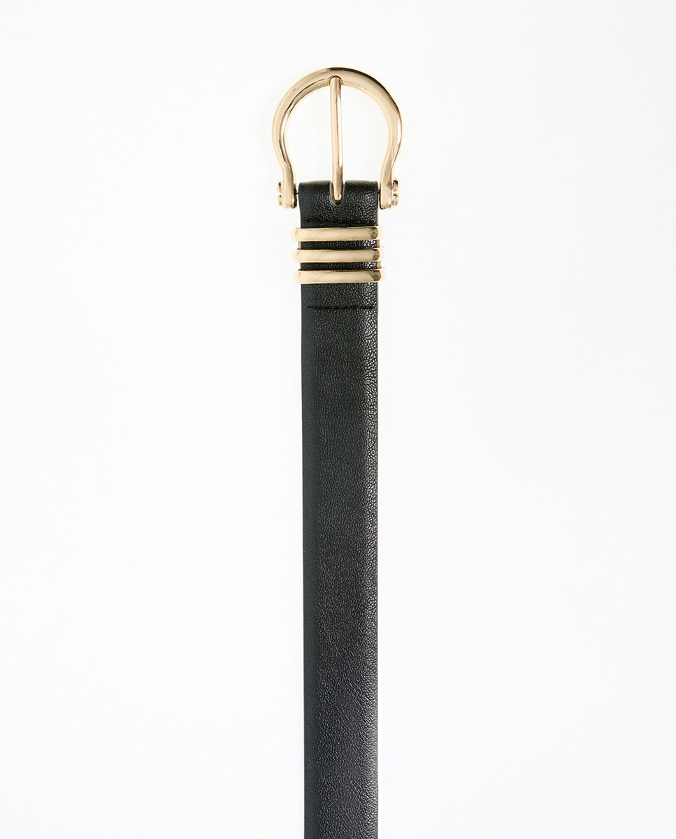 Cinto com Ferradura Tripla Preto-2