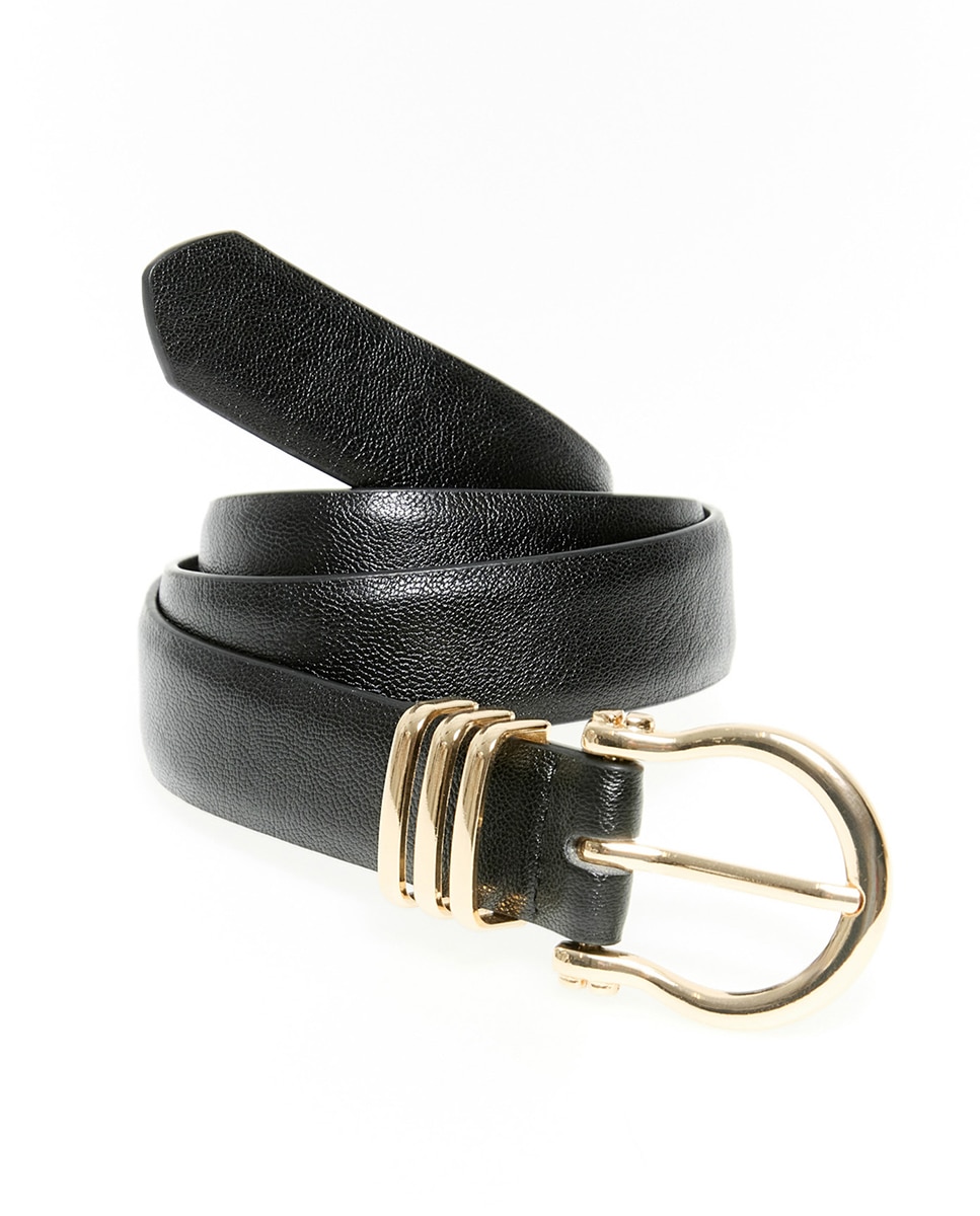 Cinto com Ferradura Tripla Preto-3