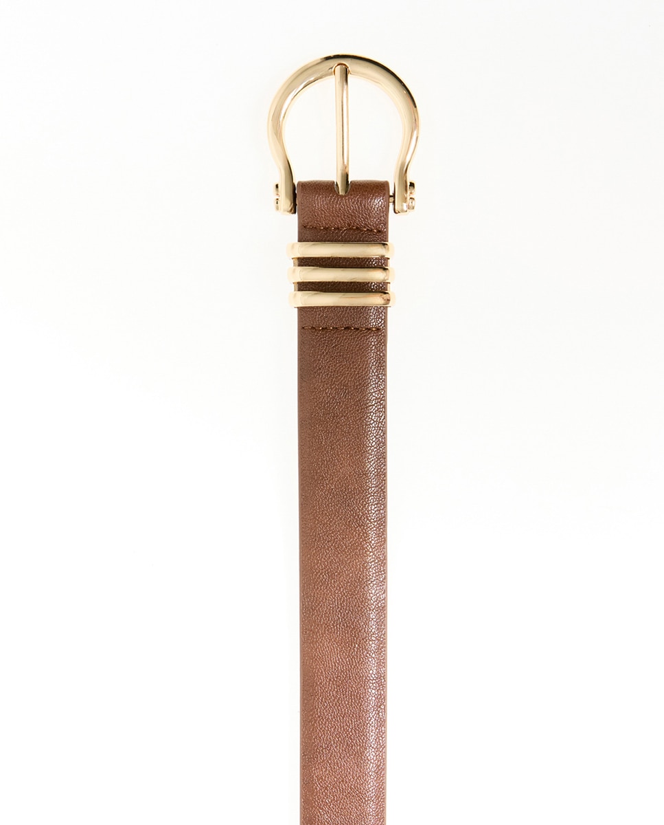 Cinto com Ferradura Tripla 730 Camel-2