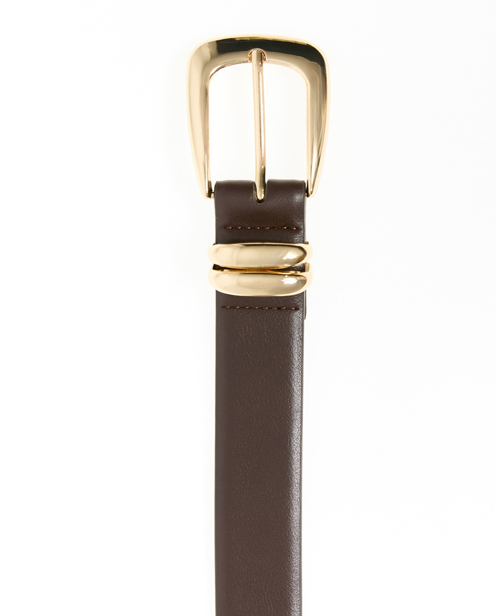 Cinto Básico - Cor de Chocolate Castanho-2
