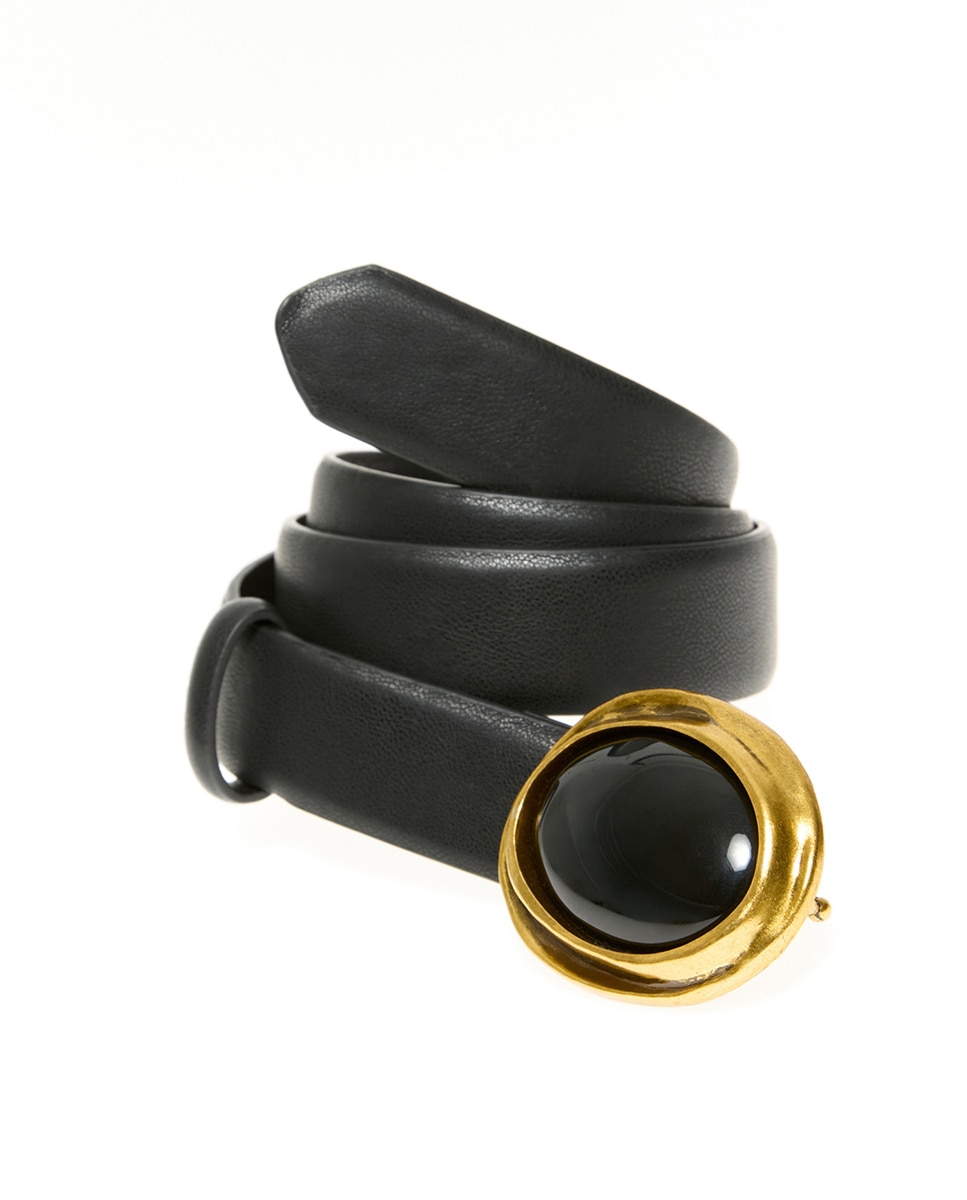 Cinto com Chapa de Resina Preto-3