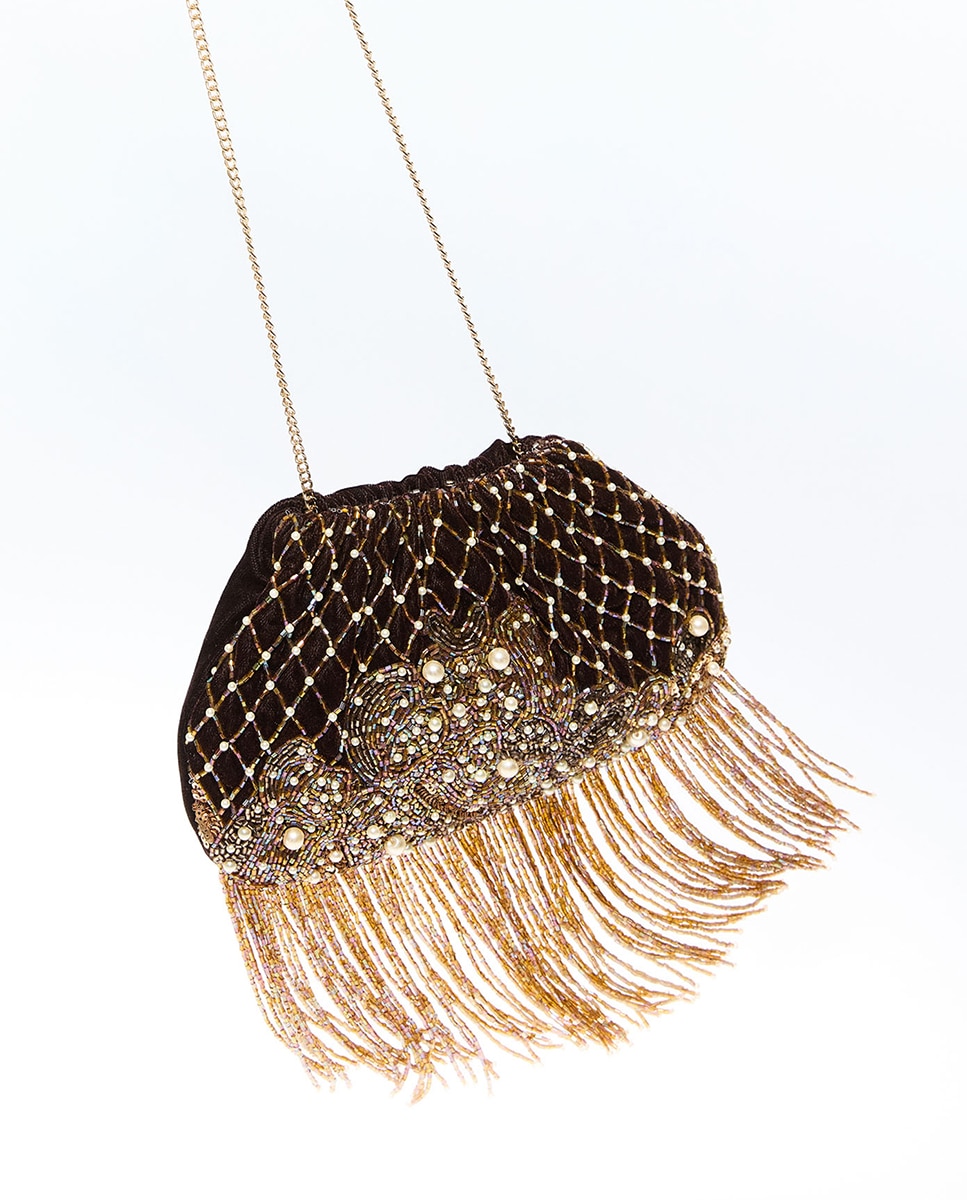 Imagem 0 de Mala Pouch com Missangas e Franjas