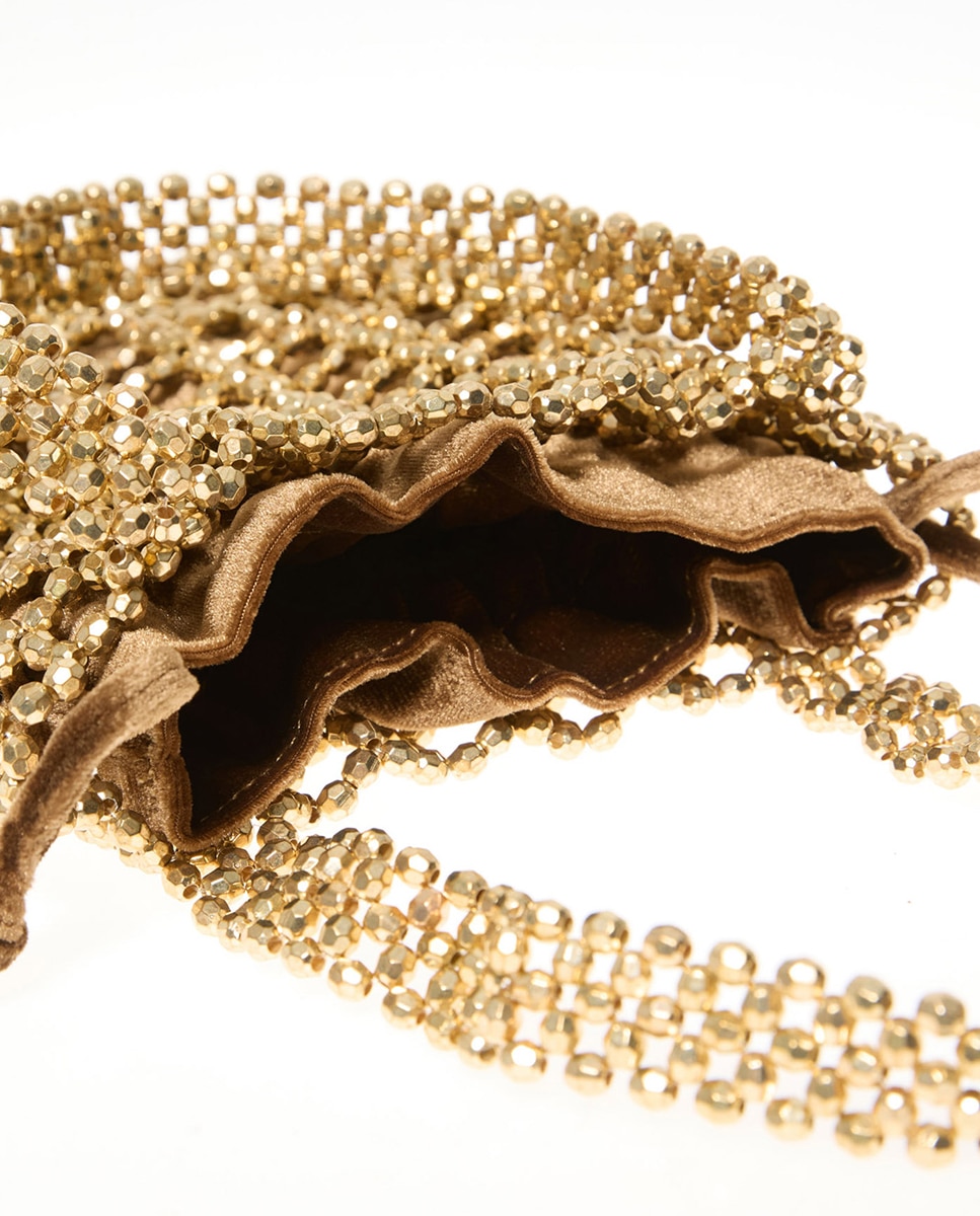 Mala com Bolas Facetadas 390 Ouro-4