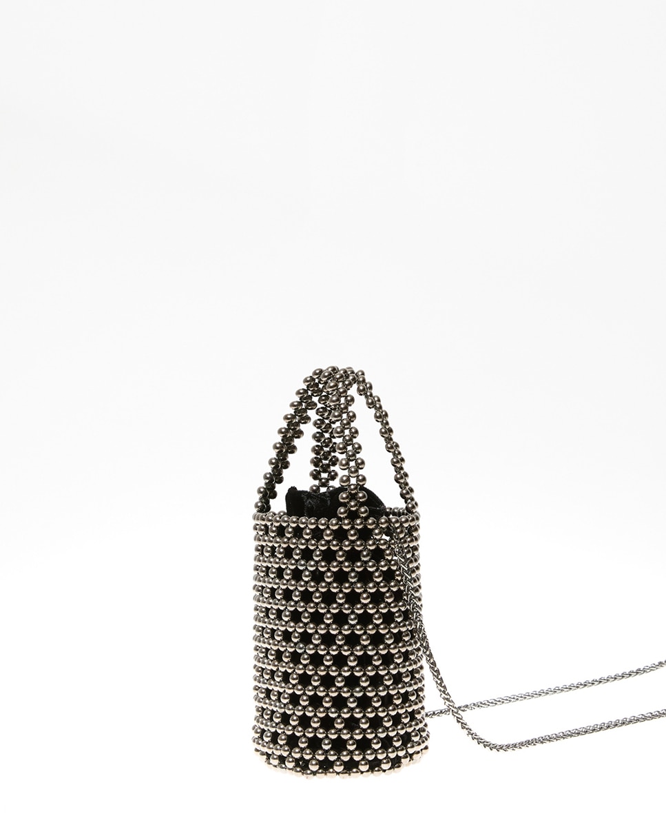 Mala Bucket com Bolas e Alça Preto-2