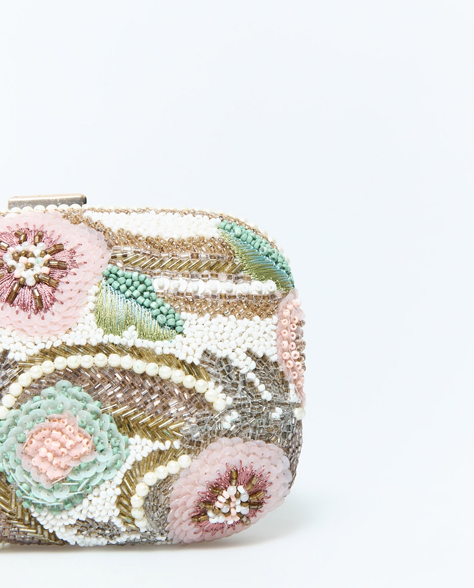 Caixa com Bordado Floral Multicolor-2