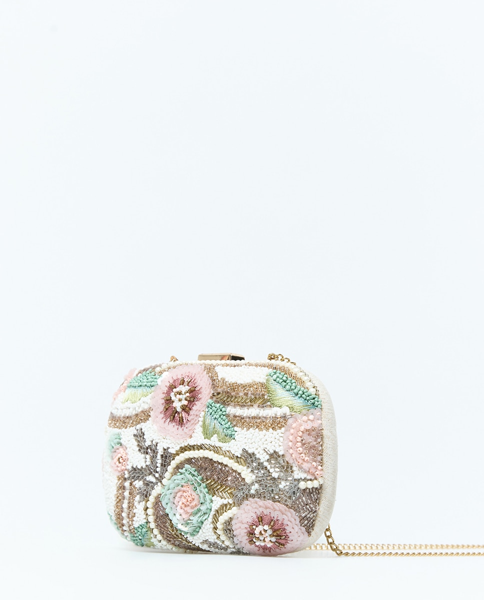 Caixa com Bordado Floral Multicolor-3