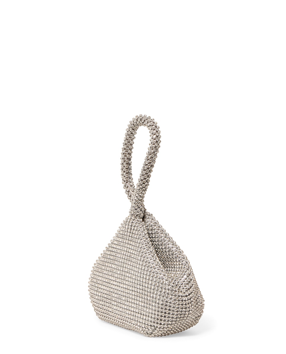 Mala com Alça de Strass Prata-2