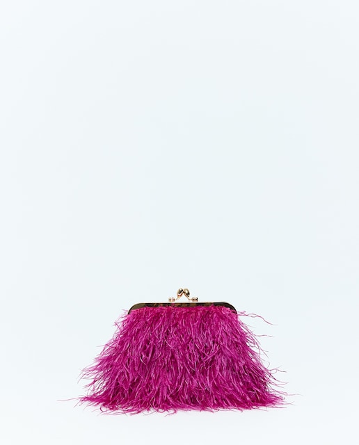 Imagen 0 de Bolso plumas cadena