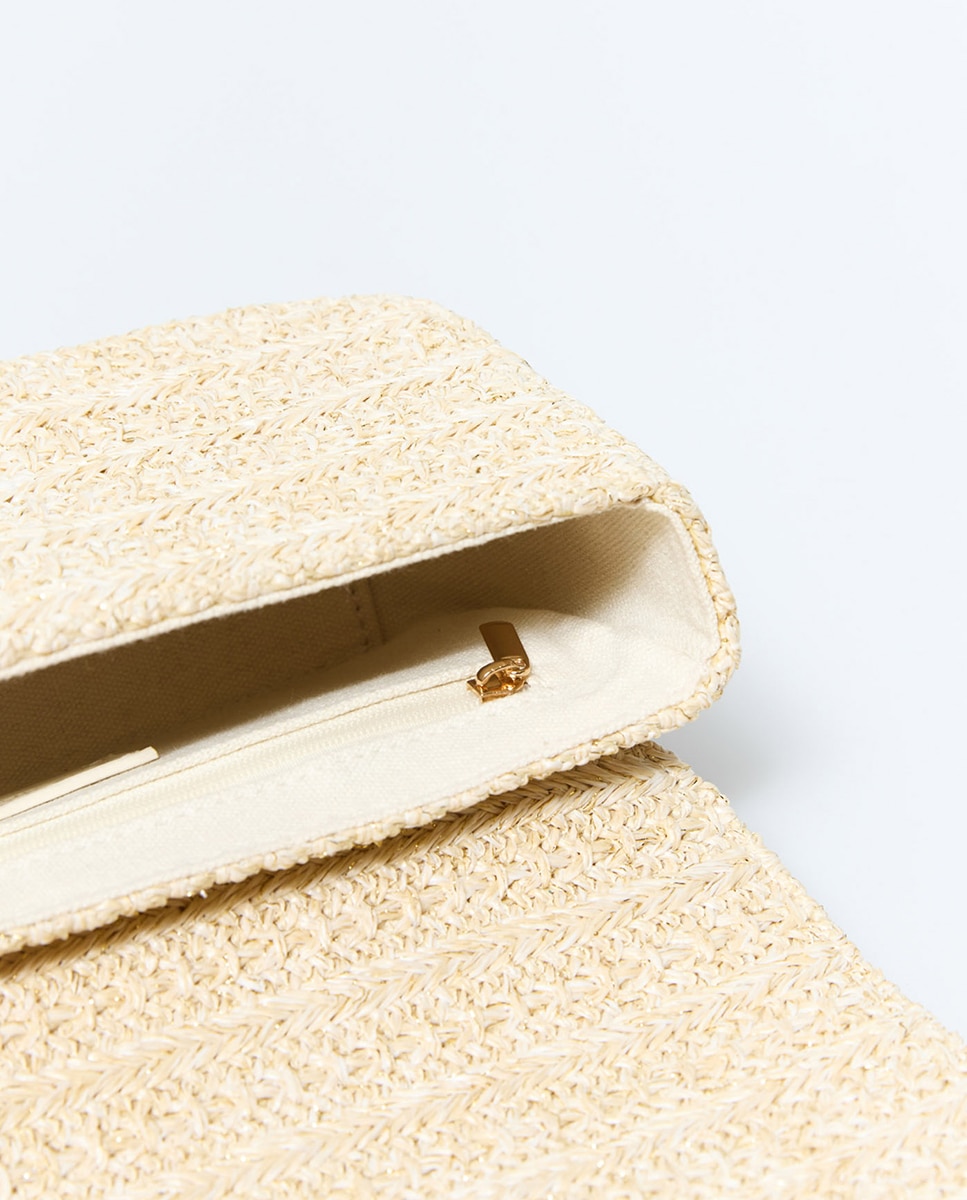 Crossbody de Ráfia Natural Ouro-4