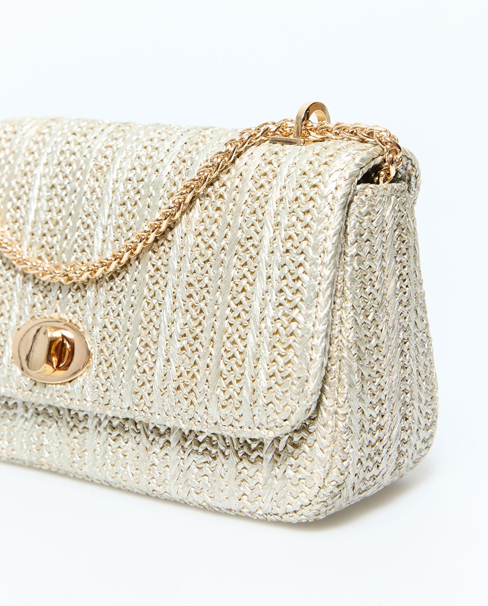 Crossbody de Ráfia Ouro-2