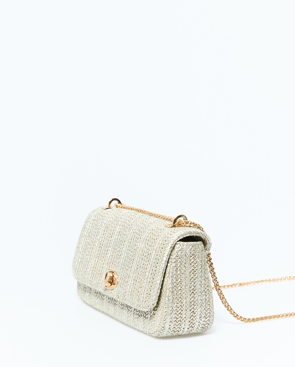 Crossbody de Ráfia Ouro-3