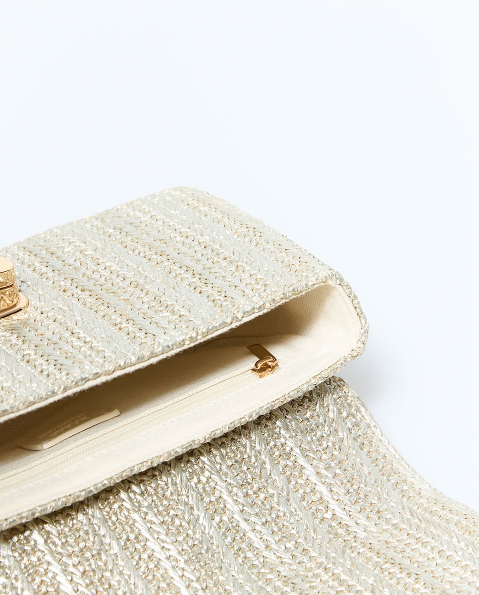 Crossbody de Ráfia Ouro-4