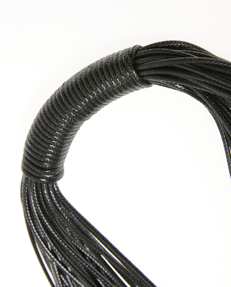 Mala com Nós e Pedras Pendentes Preto-5