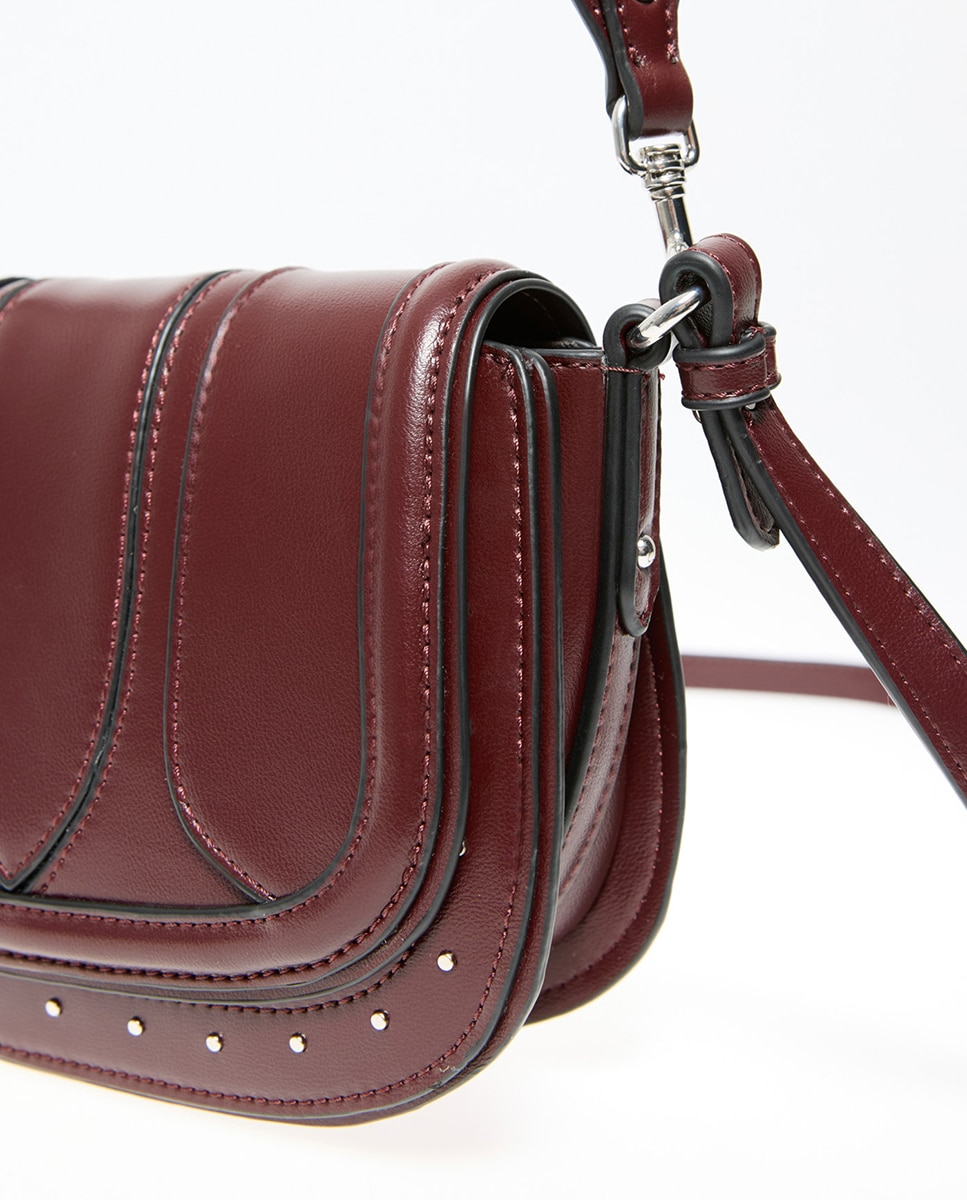 Mala a Tiracolo com Detalhe de Tachas Bordeaux-3