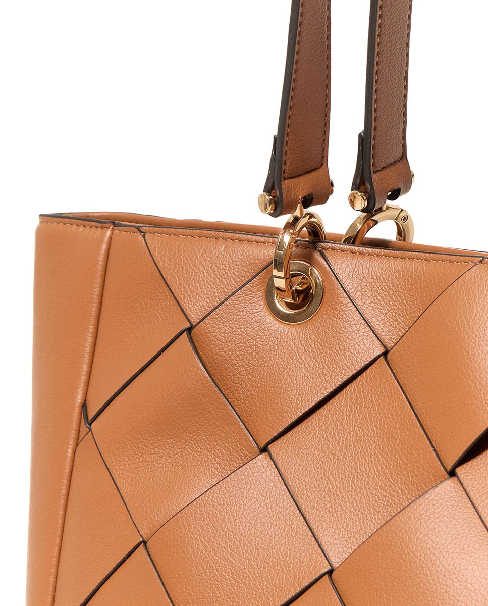 Mala Entrançada com Alças Castanho-2