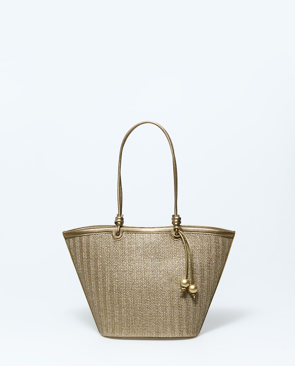 Imagem 0 de Cesta de Ráfia Metalizada