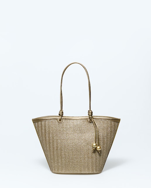 Imagen 0 de Capazo rafia metalizada