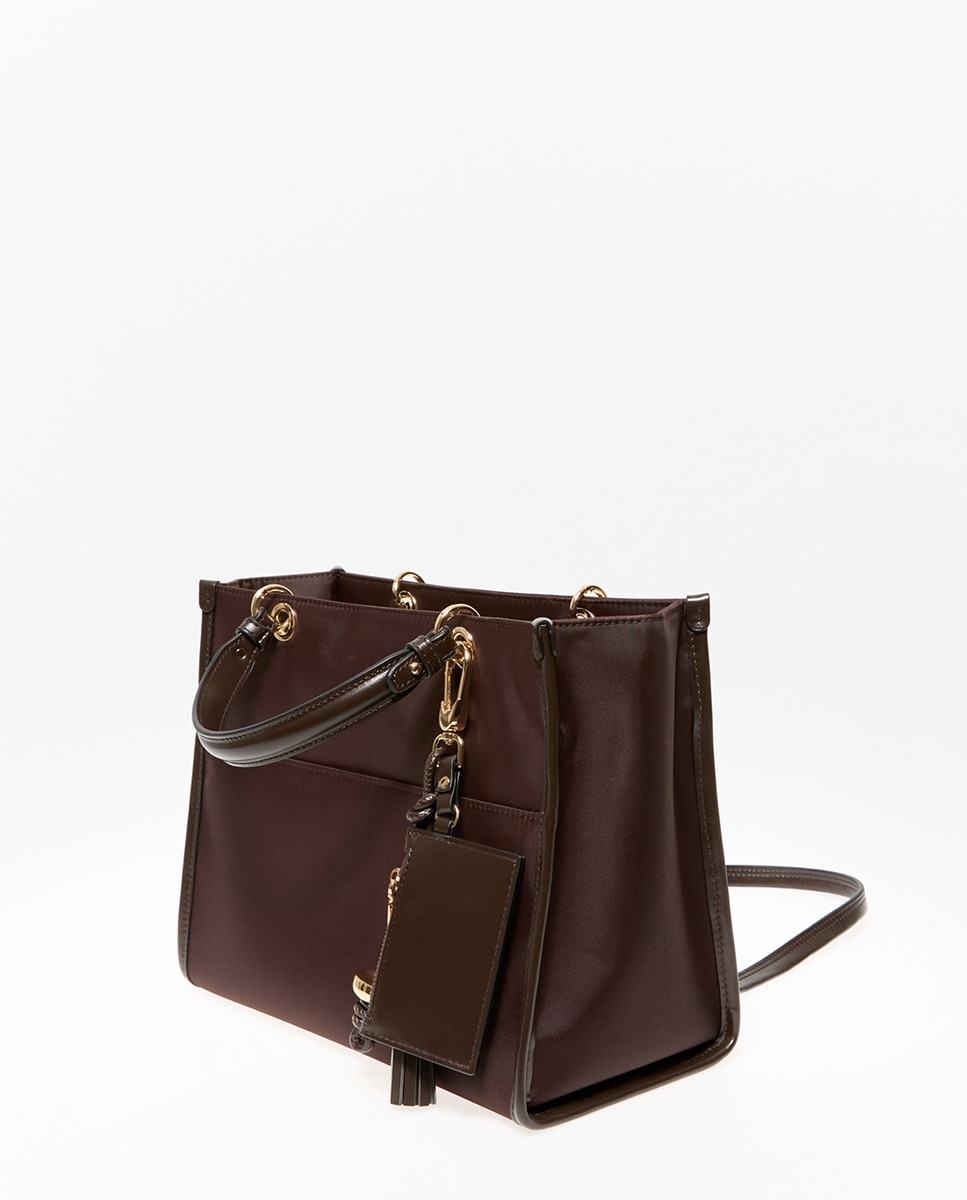 Mala de Nylon com Alça Rígida Chocolate-2
