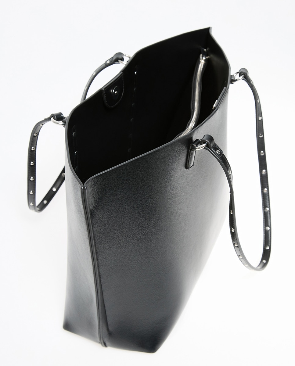 Mala Shopper Envernizada Preto-4